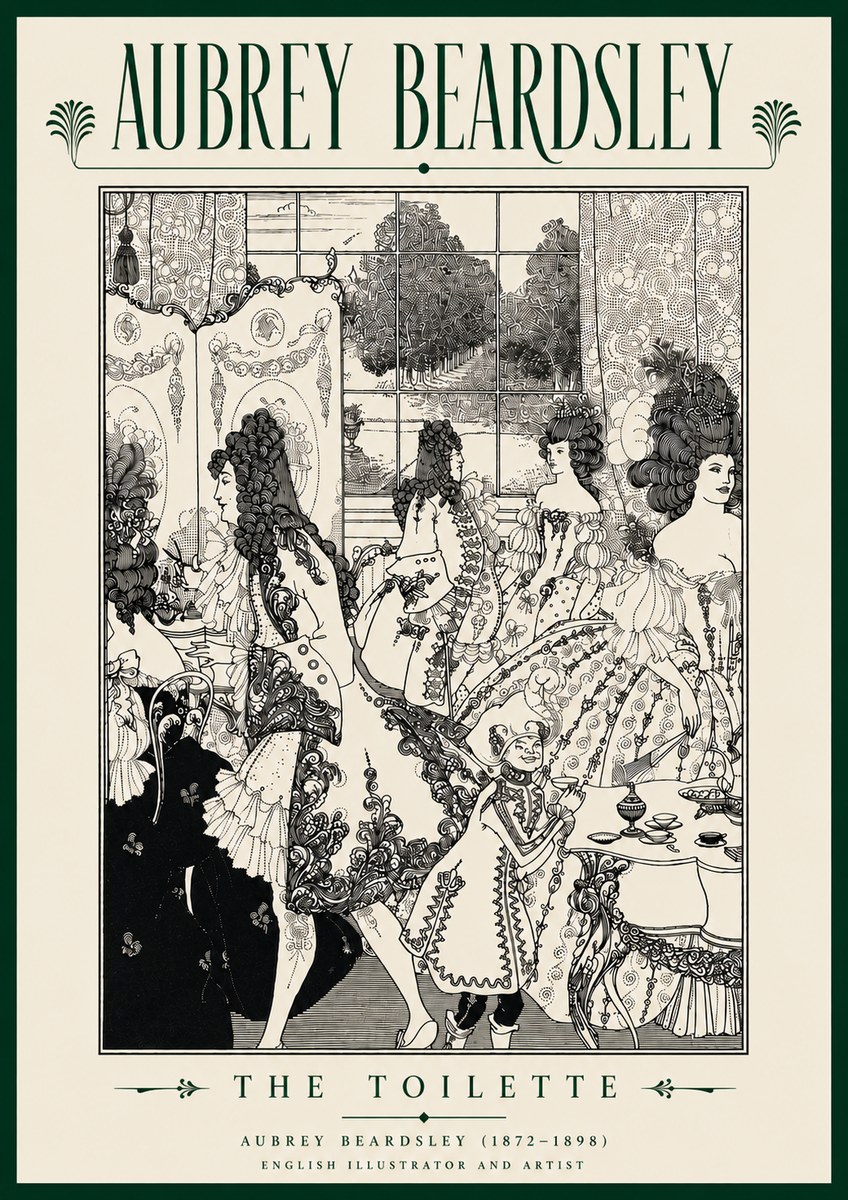 Aubrey Beardsley The Toilette No5 - Plakat