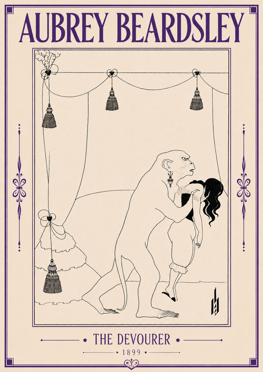 Aubrey Beardsley The Climax No6 - Plakat
