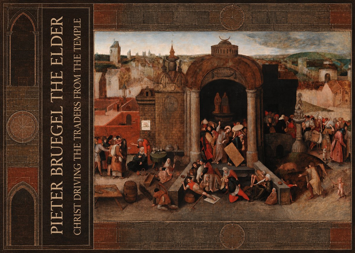 Pieter Bruegel Christ Driving the Traders from the Temple No2 - Plakat