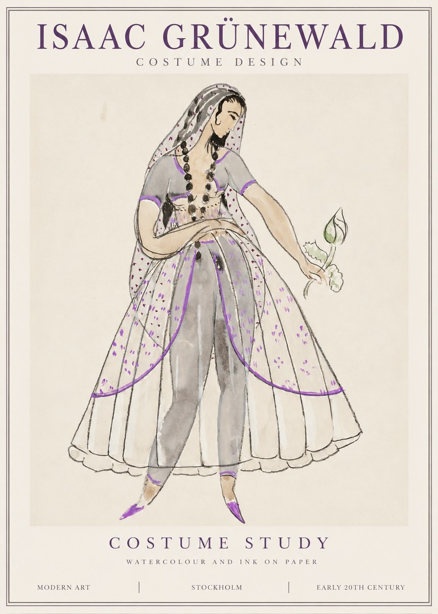Isaac Grünewald Costume Study IV No1 - Plakat