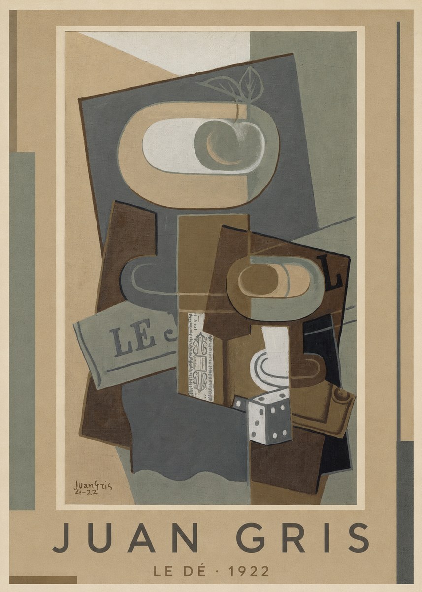 Juan Gris Le Dé No1 - Plakat