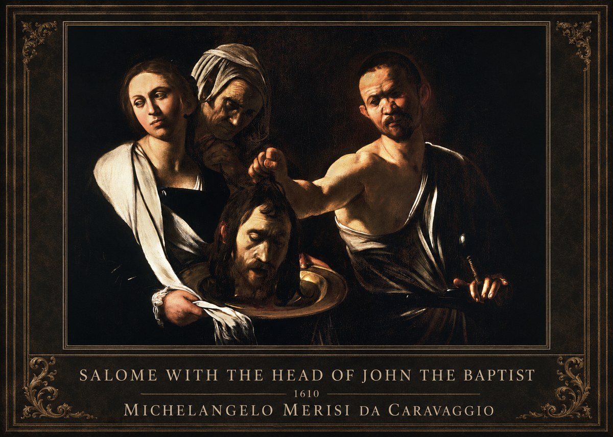 Michelangelo Merisi da Caravaggio Salome with the Head of John the Baptist No1 - Plakat