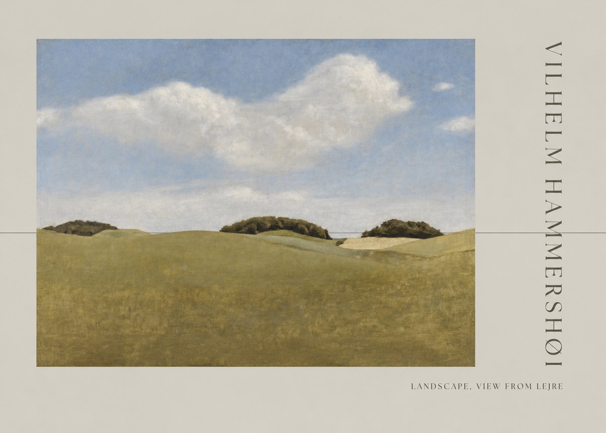 Vilhelm Hammershøi Landscape, View from Lejre No2 - Plakat