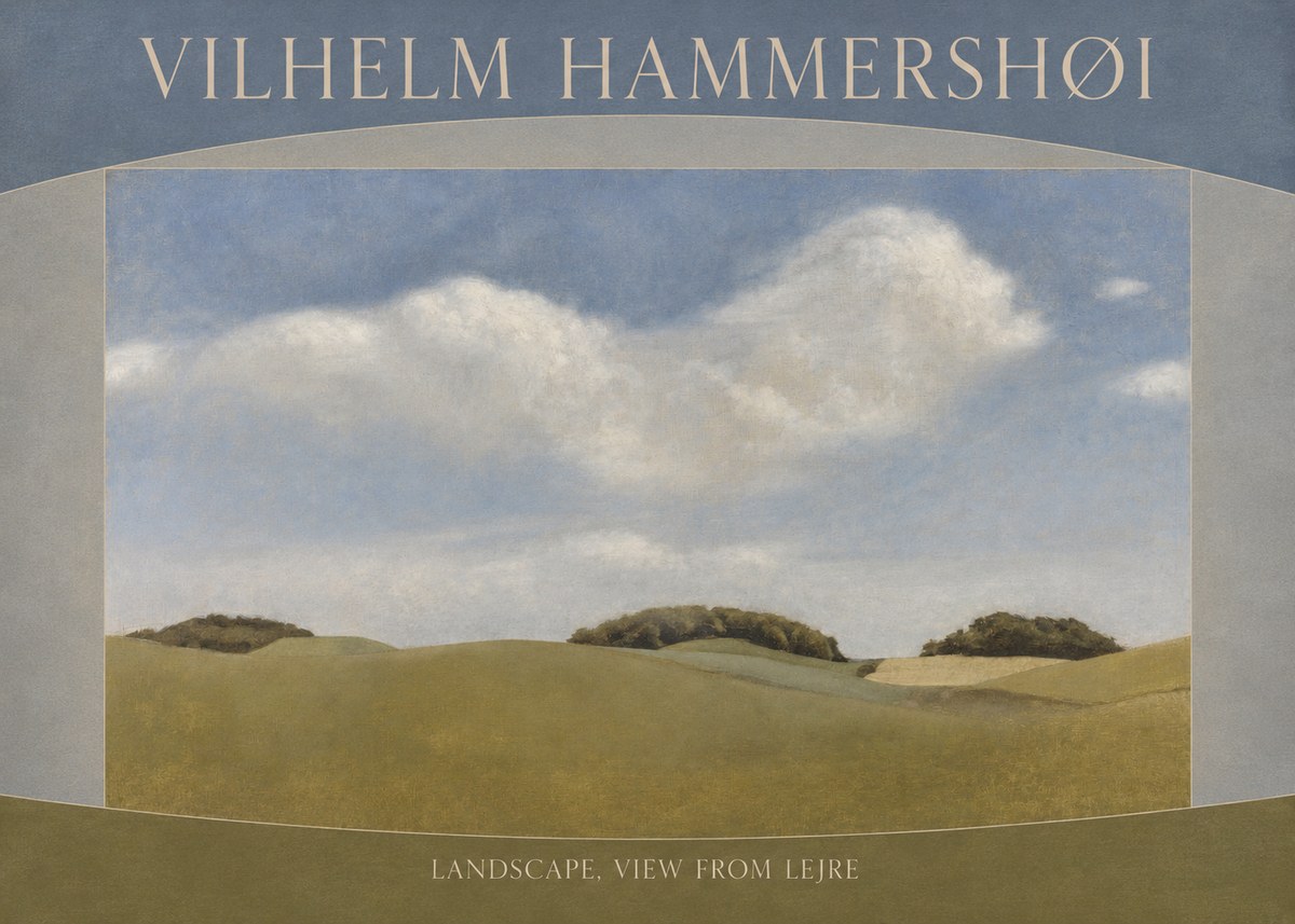 Vilhelm Hammershøi Landscape, View from Lejre No3 - Plakat