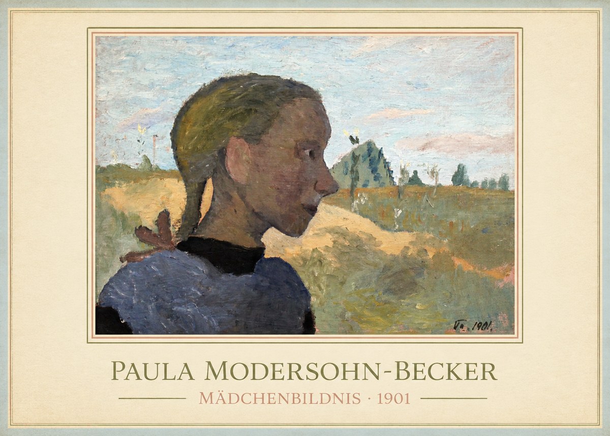Paula Modersohn-Becker Mädchenbildnis · 1901 No4 - Plakat
