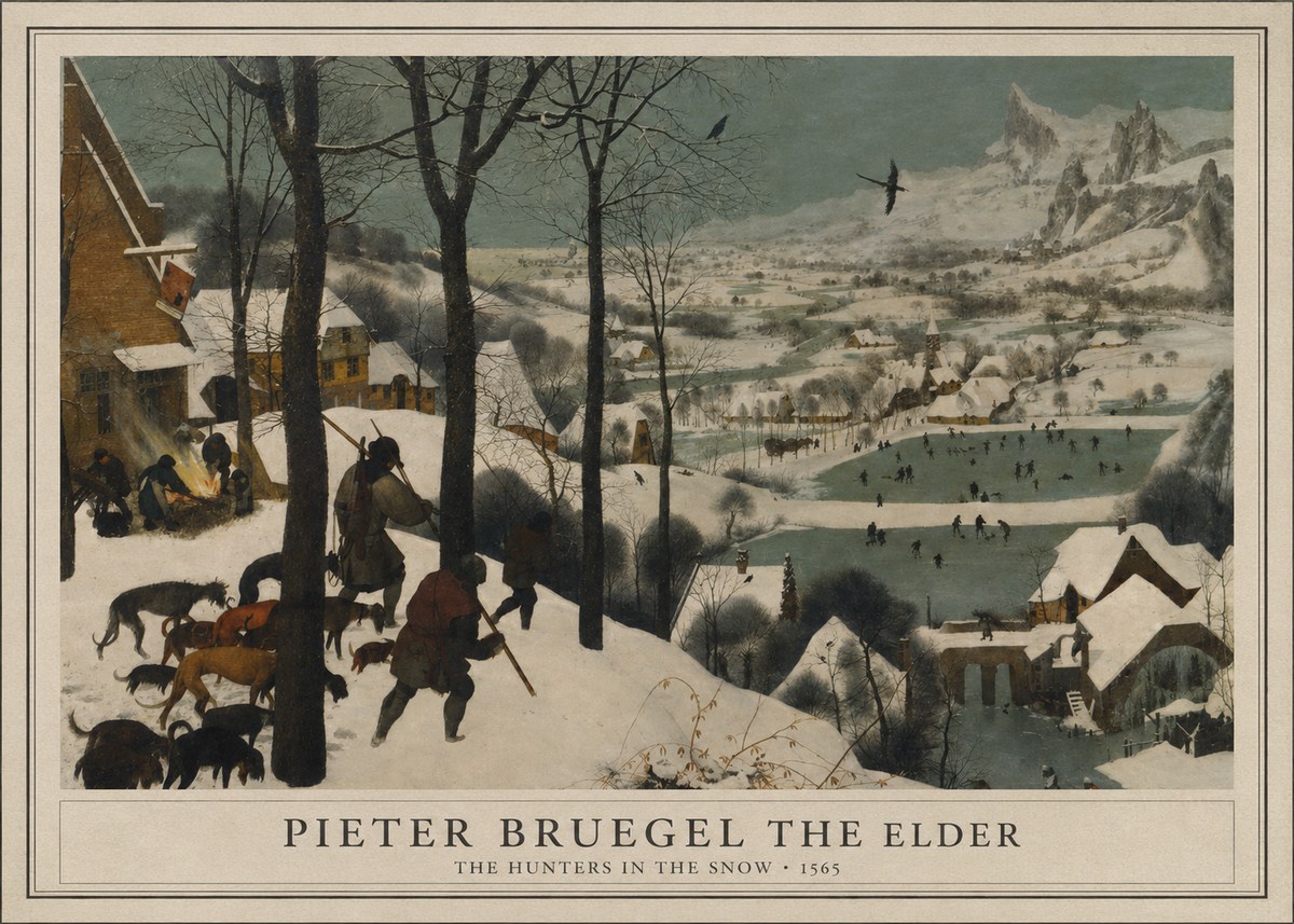 Pieter Bruegel The Hunters in the Snow II No1 - Plakat