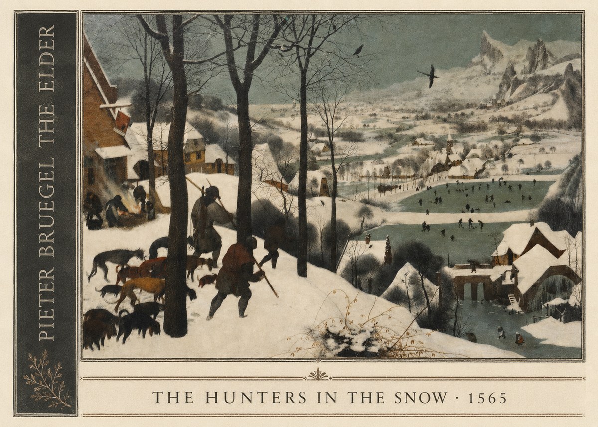 Pieter Bruegel The Hunters in the Snow II No2 - Plakat