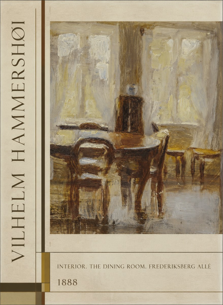 Vilhelm Hammershøi Interior. the Dining Room. Frederiksberg Allé No2 - Plakat