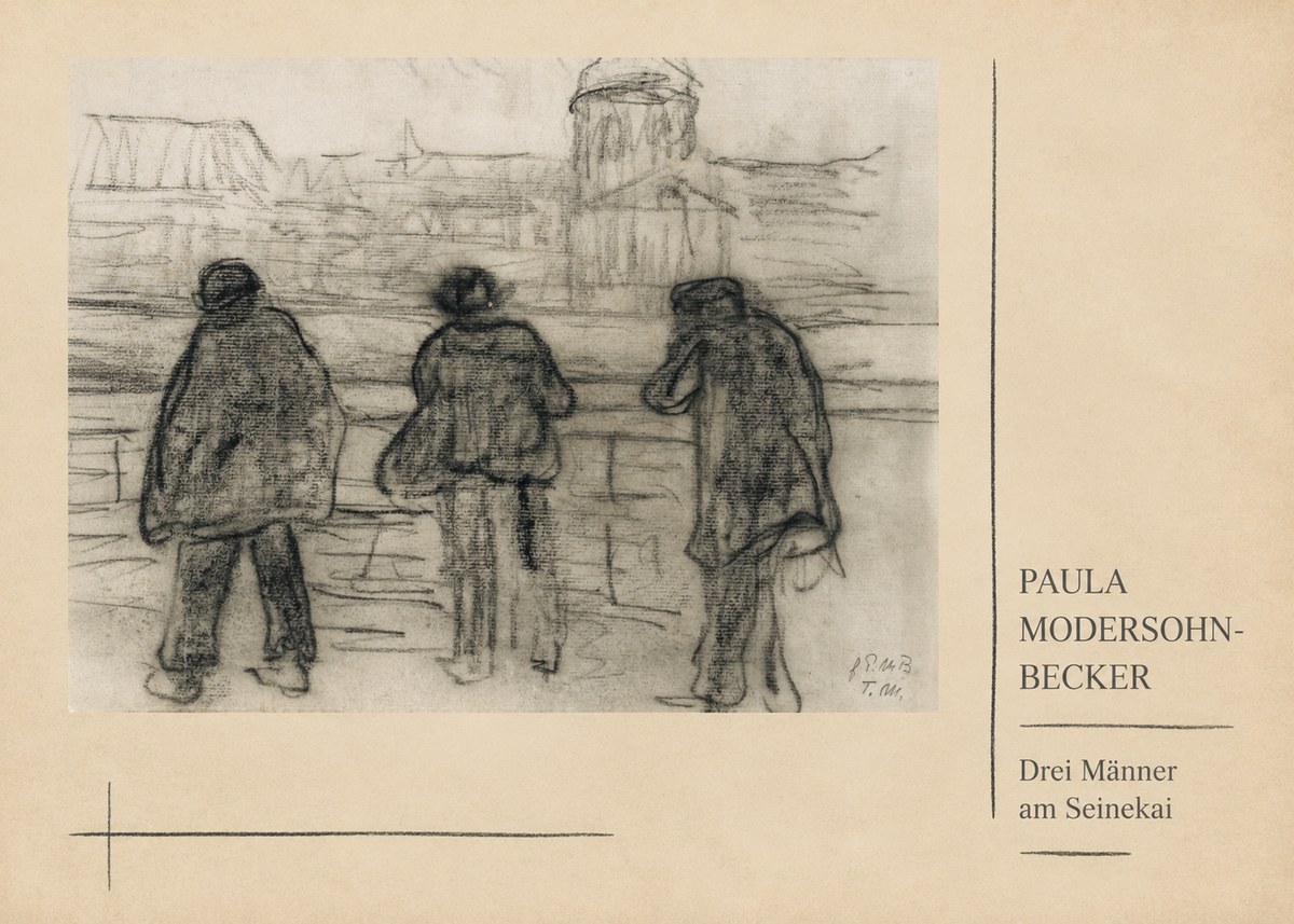 Paula Modersohn-Becker Drei Männer Am Seinekai No3 - Plakat