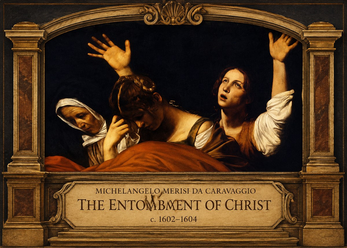 Michelangelo Merisi da Caravaggio The Entombment of Christ I No3 - Plakat