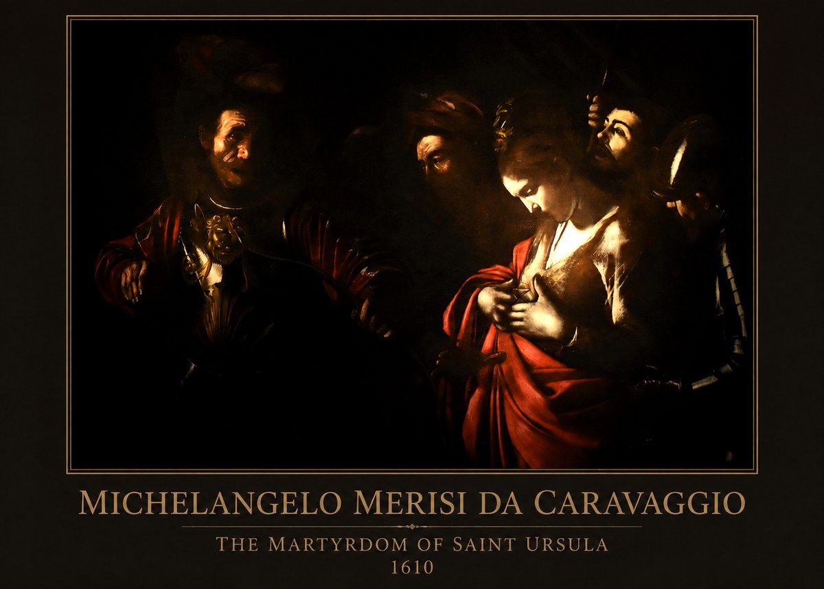 Michelangelo Merisi da Caravaggio The Martyrdom of Saint Ursula No1 - Plakat