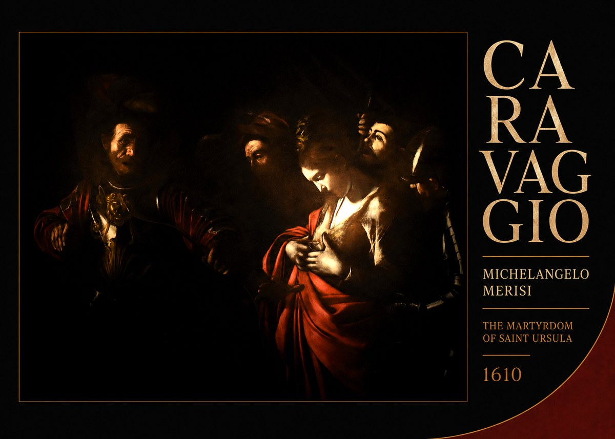 Michelangelo Merisi da Caravaggio The Martyrdom of Saint Ursula No6 - Plakat