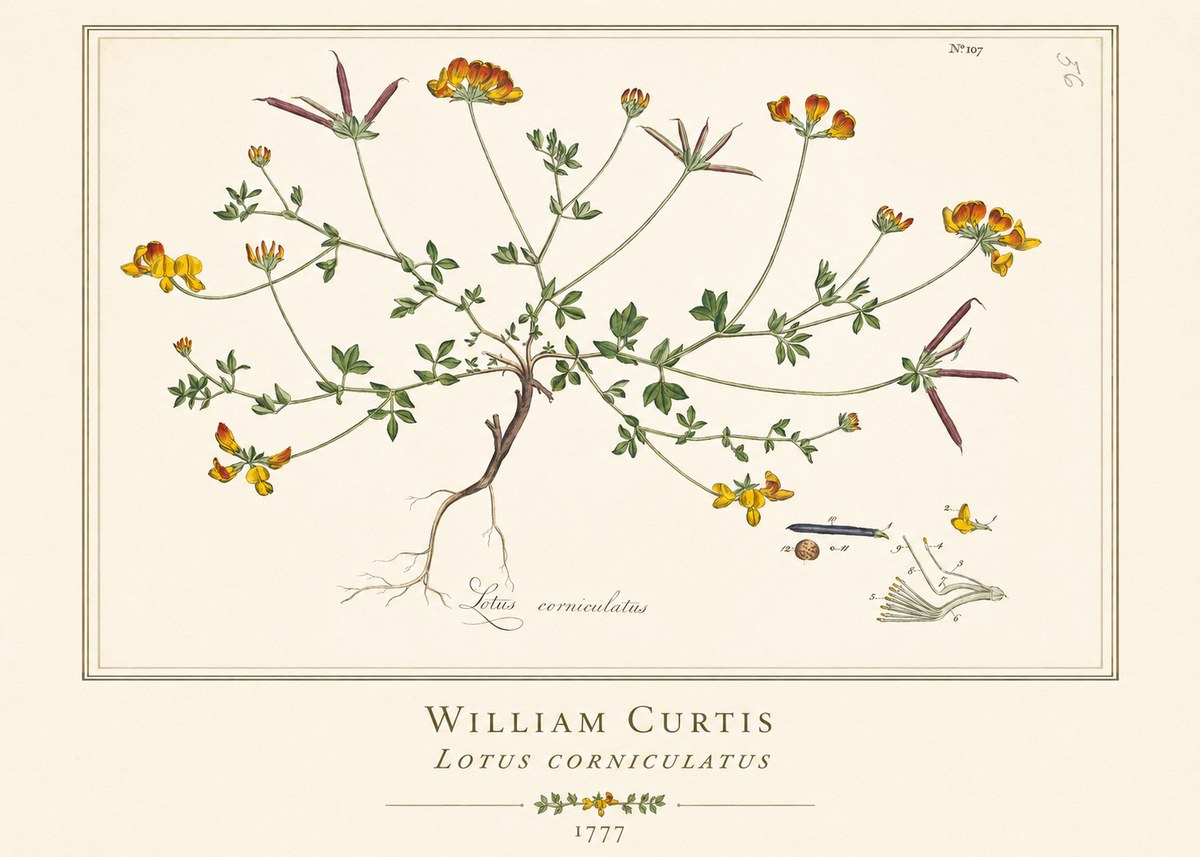 William Curtis Lotus Corniculatus II No1 - Plakat