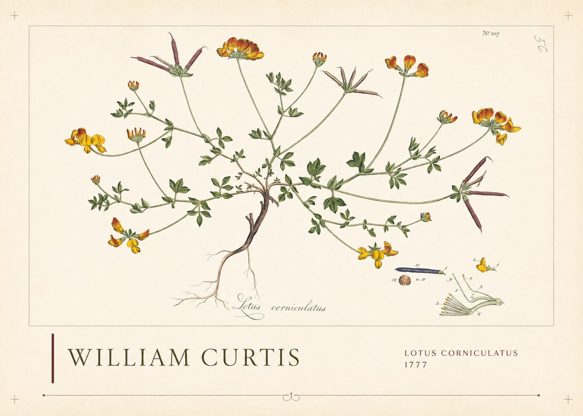 William Curtis Lotus Corniculatus II No2 - Plakat