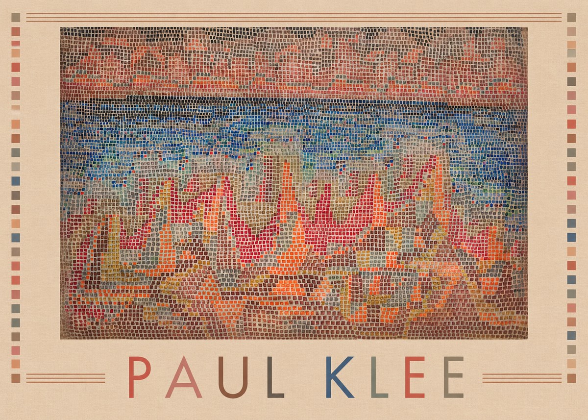 Paul Klee Abstract Gridded Composition No1 - Plakat