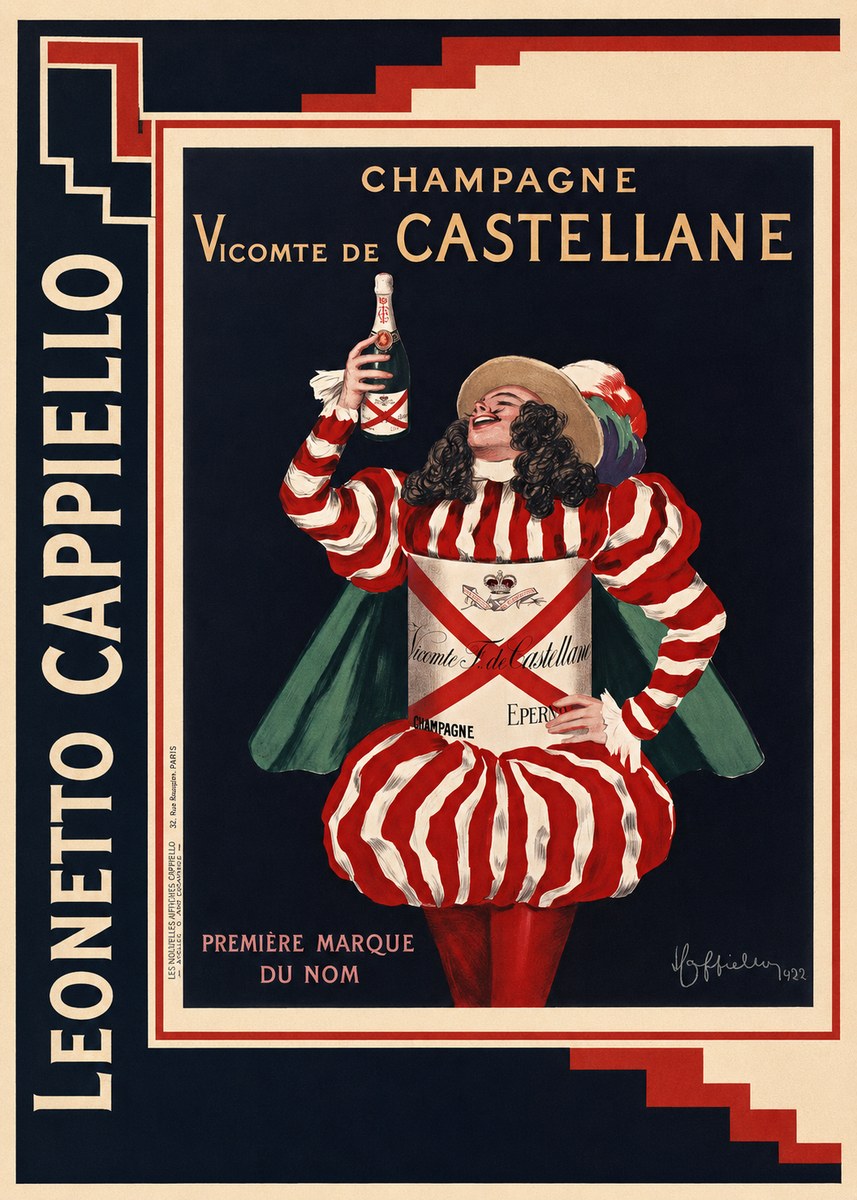 Leonetto Cappiello Champagne Vicomte De Castellane No2 - Plakat