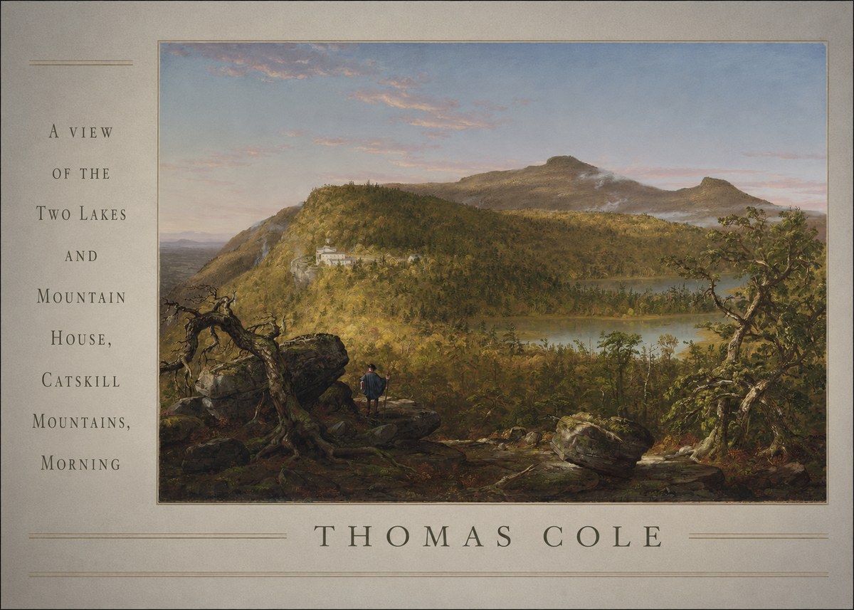 Thomas Cole A View of the Two Lakes and Mountain House, Catskill Mountains, Morning No3 - Plakat