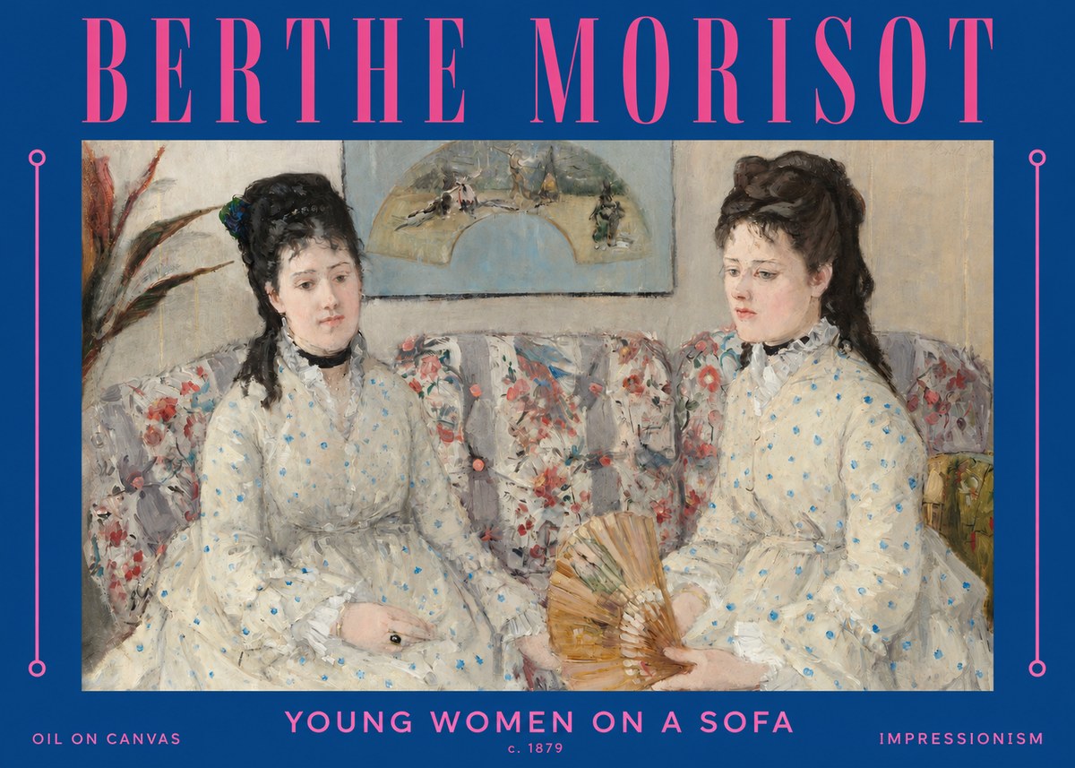Berthe Morisot Young Women on a Sofa No2 - Plakat