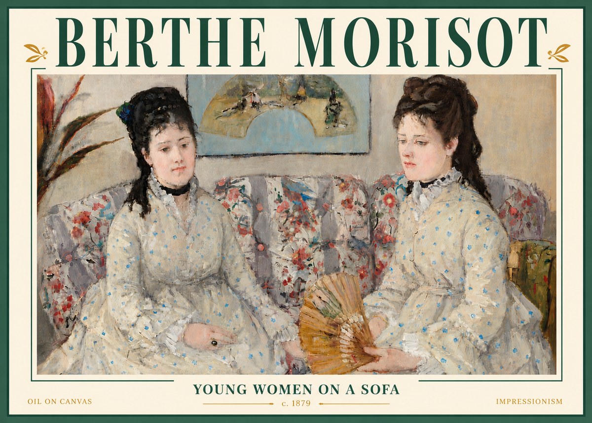 Berthe Morisot Young Women on a Sofa No6 - Plakat