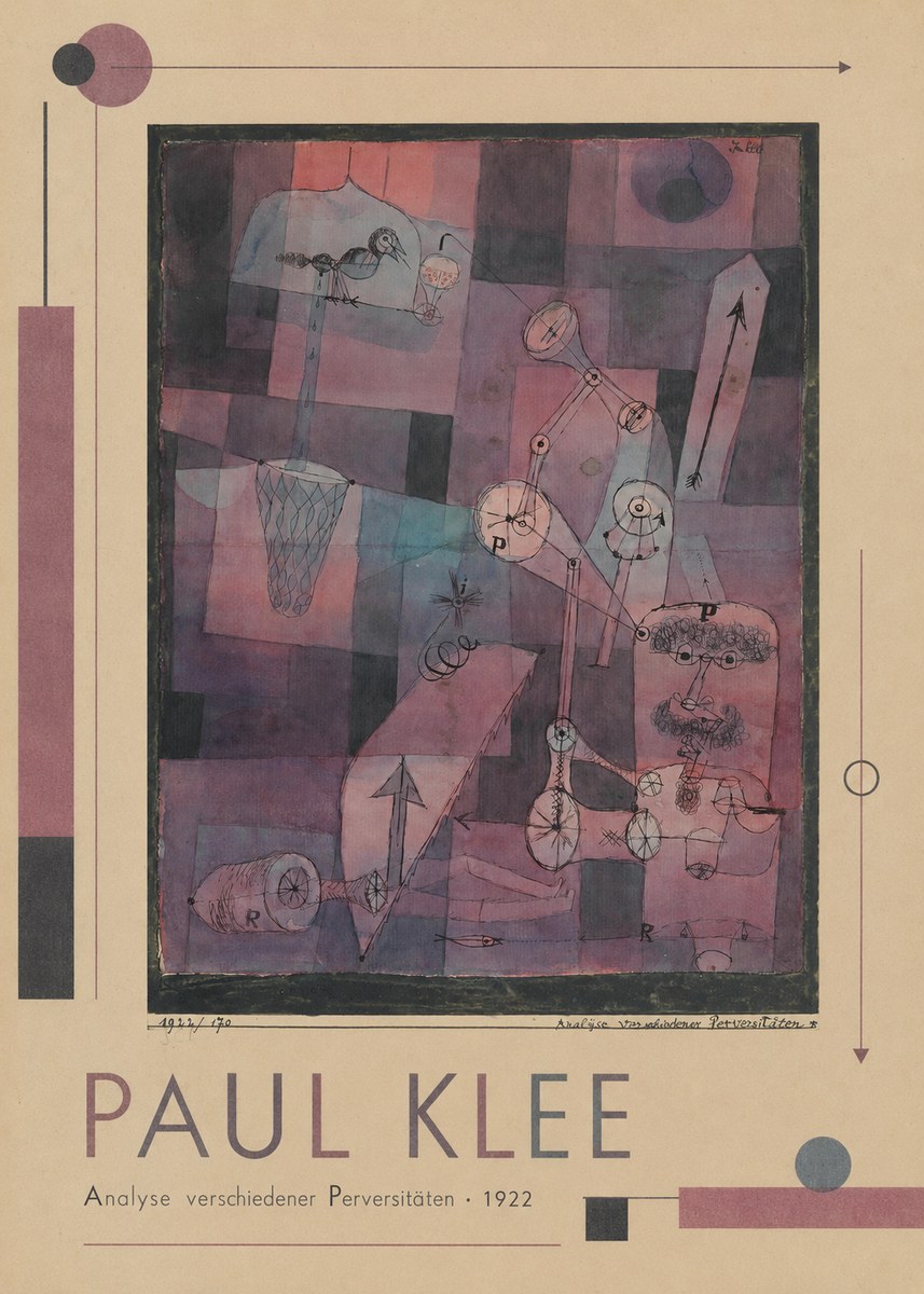 Paul Klee Analyse Verschiedener Perversitäten No1 - Plakat