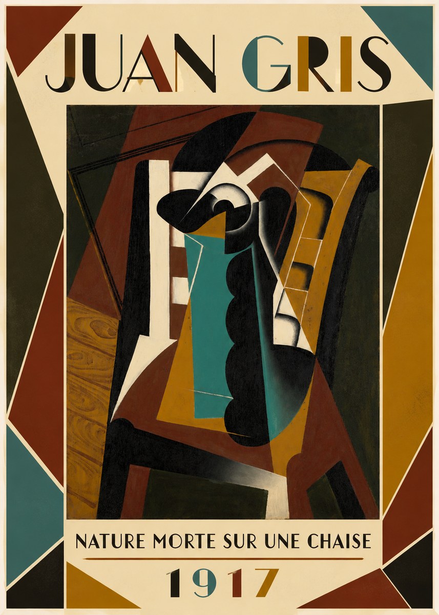 Juan Gris Nature Morte Sur Une Chaise No1 - Plakat