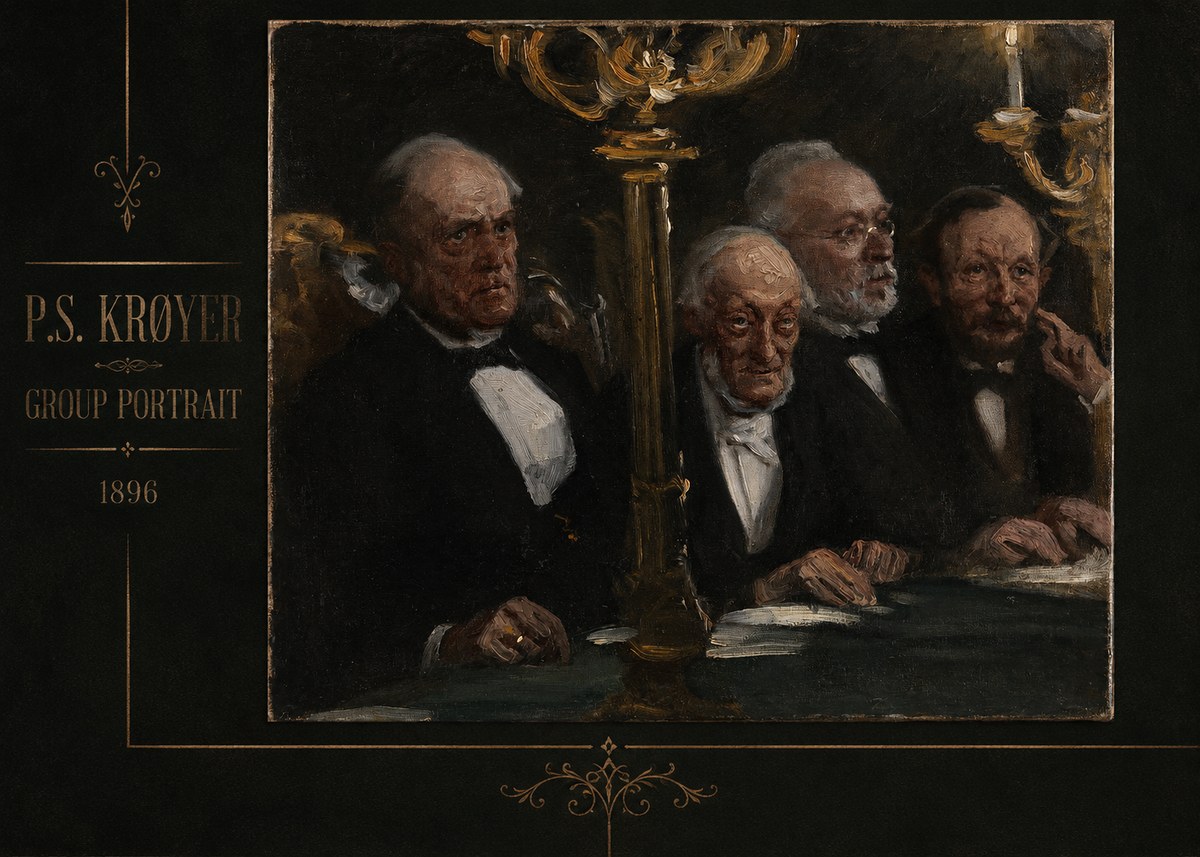 P.S. Krøyer Group Portrait No3 - Plakat