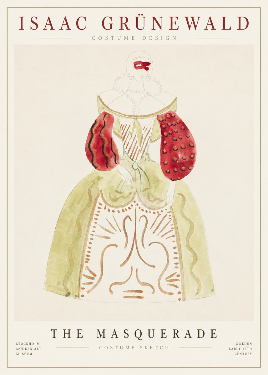 Isaac Grünewald Masquerade Costume No6 - Plakat