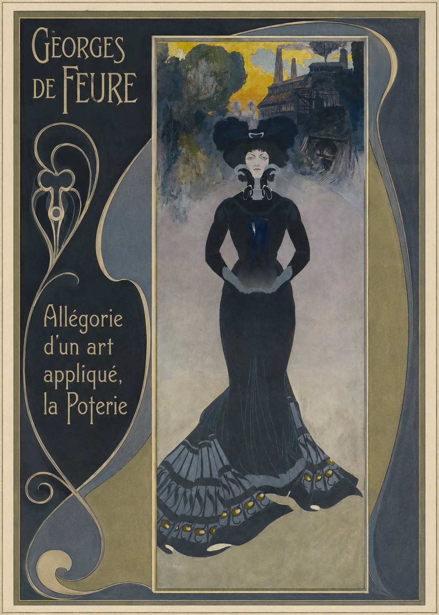 Georges de Feure Allégorie D'un Art Appliqué, La Poterie No2 - Plakat