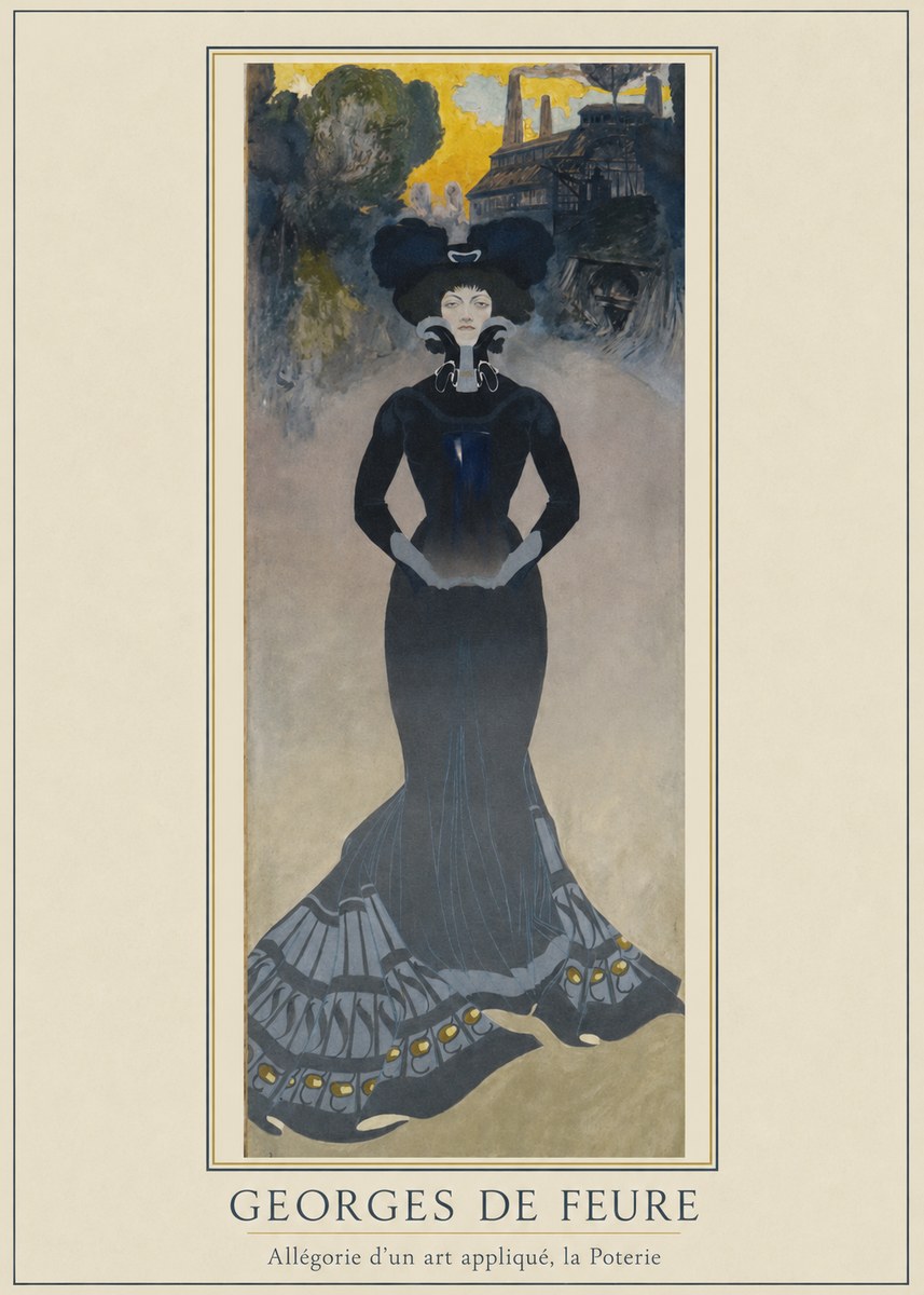 Georges de Feure Allégorie D'un Art Appliqué, La Poterie No6 - Plakat