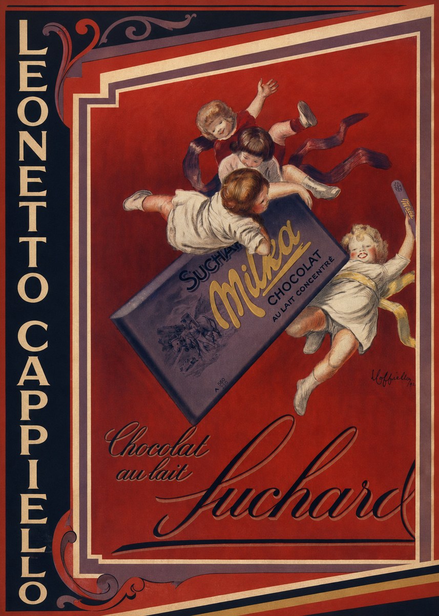 Leonetto Cappiello Suchard Milka Chocolat No2 - Plakat