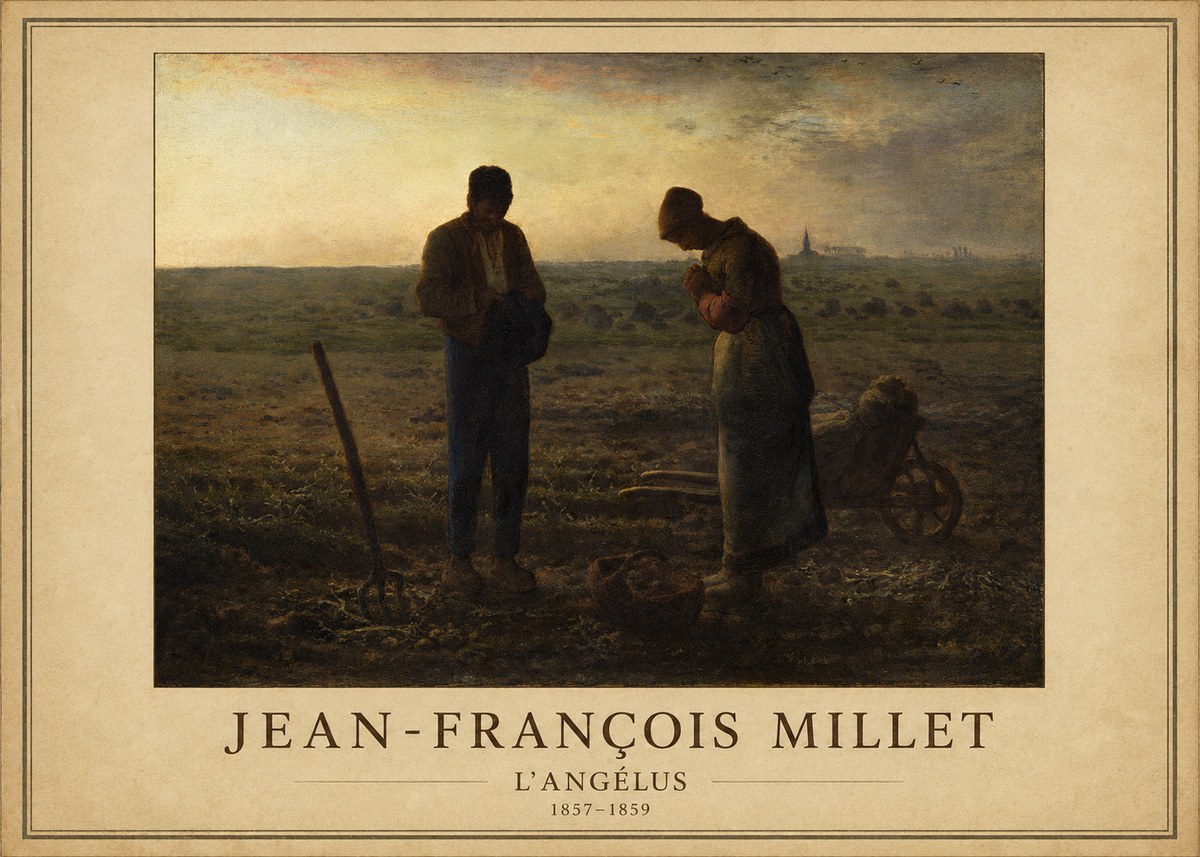 Jean-François Millet L'angélus II No1 - Plakat