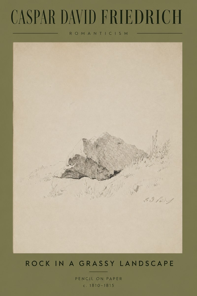 Caspar David Friedrich Rock Study No4 - Plakat