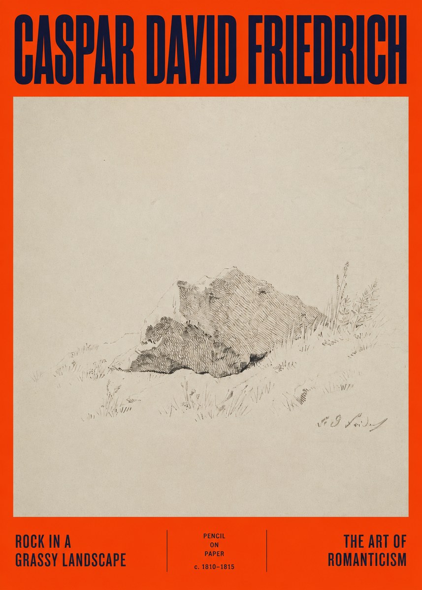 Caspar David Friedrich Rock Study No5 - Plakat
