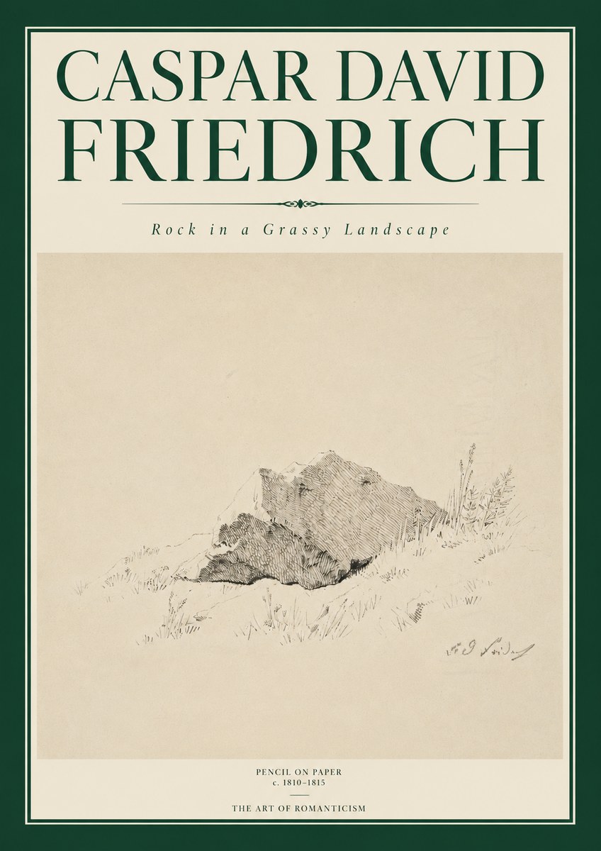Caspar David Friedrich Rock Study No6 - Plakat