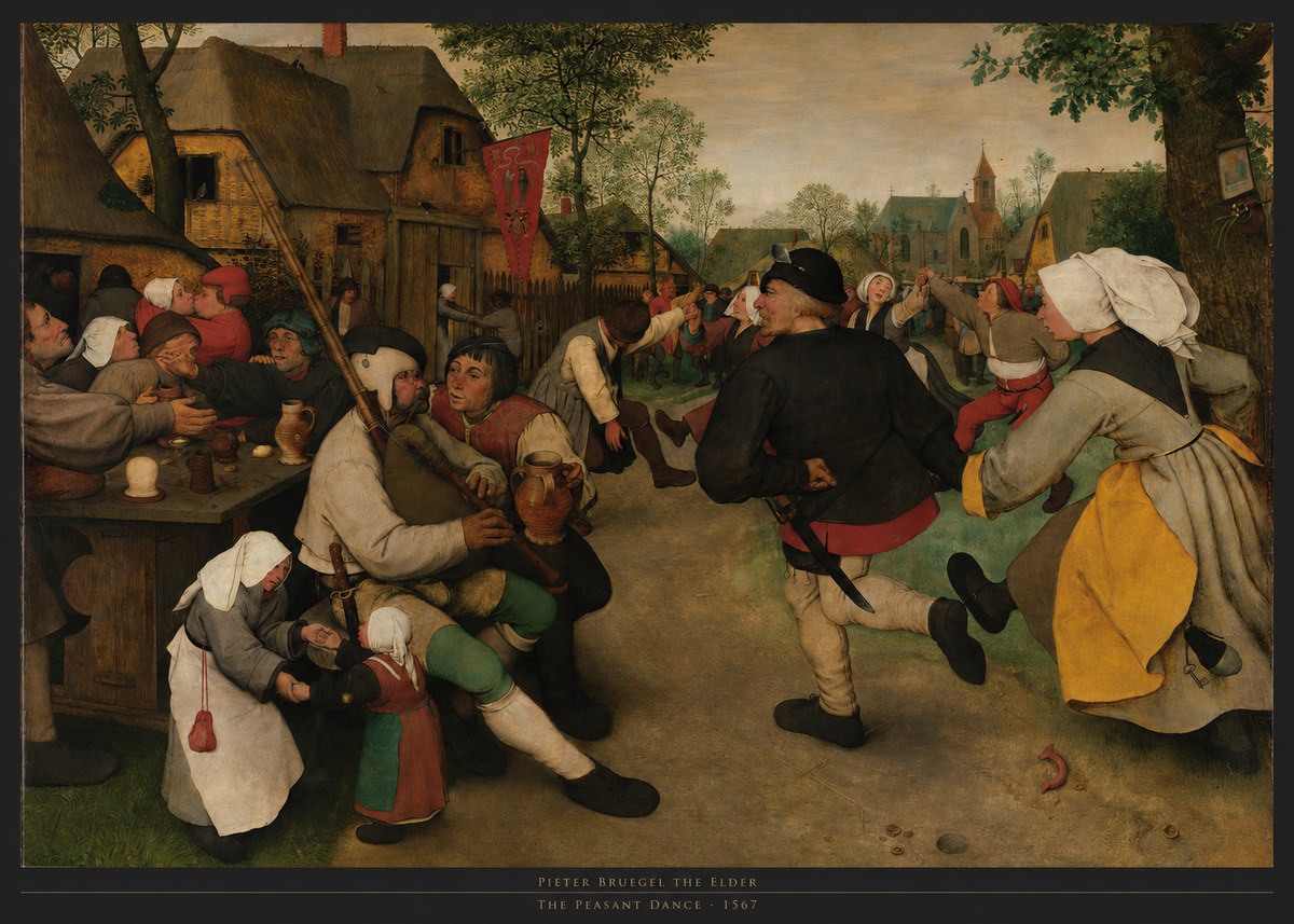 Pieter Bruegel The Peasant Dance II No5 - Plakat