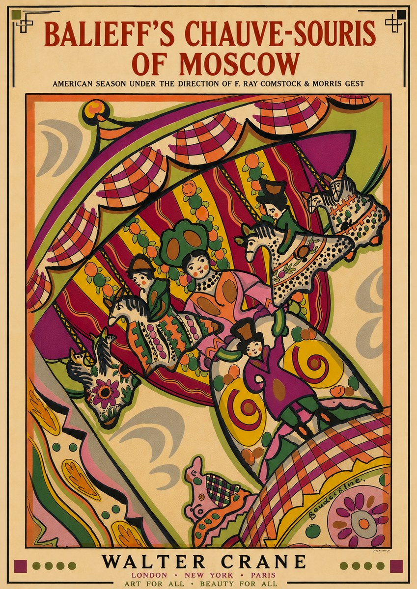 Walter Crane Balieff's Chauve-souris of Moscow No6 - Plakat