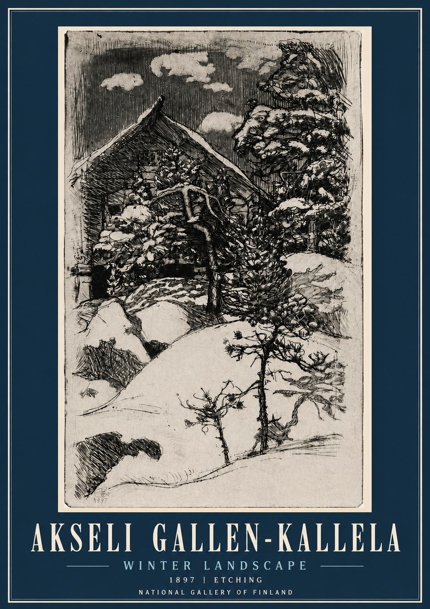 Akseli Gallen-Kallela Winter Landscape I No6 - Plakat