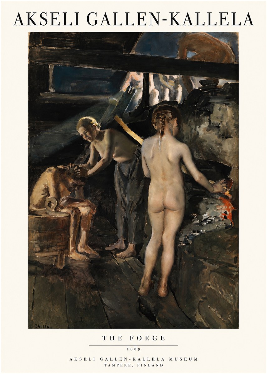 Akseli Gallen-Kallela The Forge No1 - Plakat