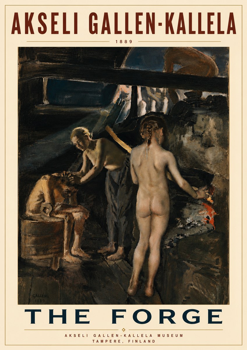 Akseli Gallen-Kallela The Forge No6 - Plakat
