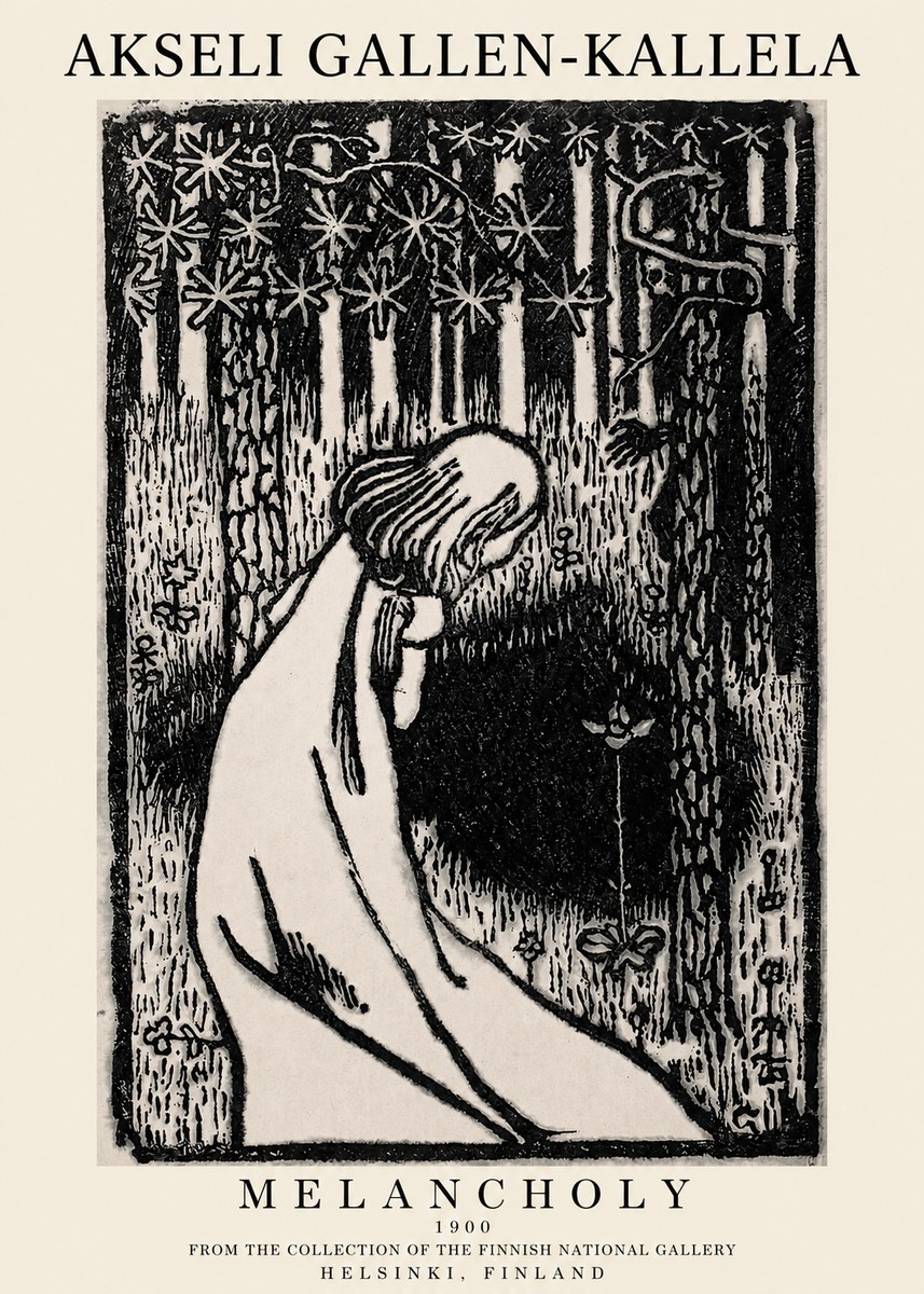 Akseli Gallen-Kallela Melancholy No1 - Plakat