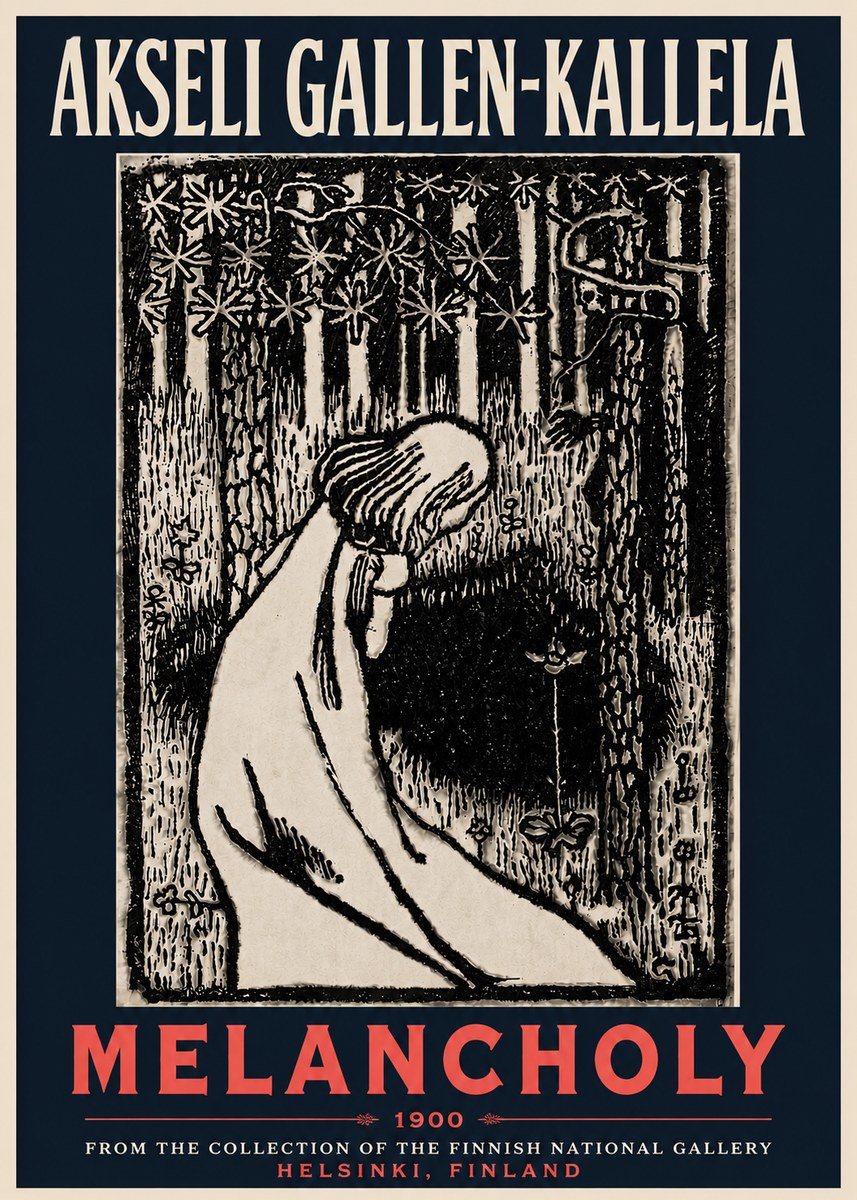 Akseli Gallen-Kallela Melancholy No6 - Plakat