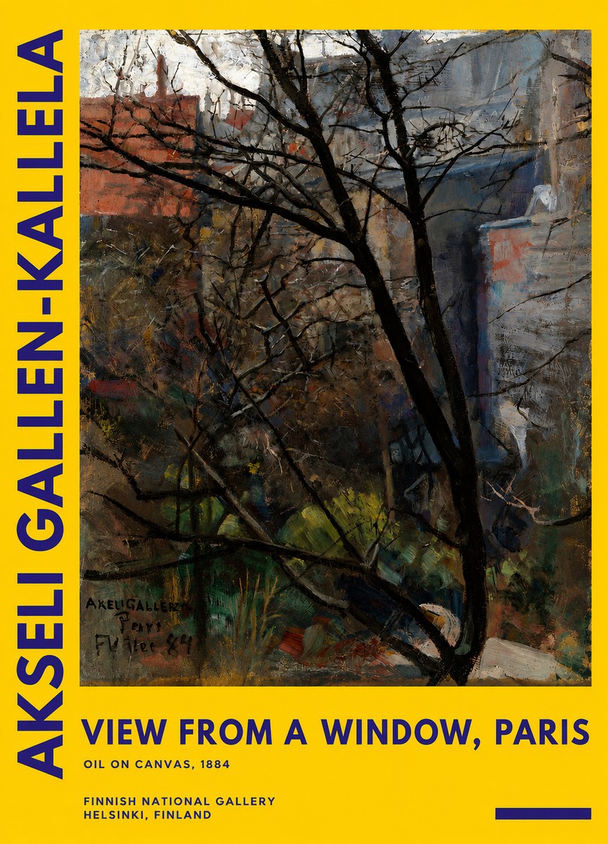 Akseli Gallen-Kallela The Bare Trees, Paris No5 - Plakat