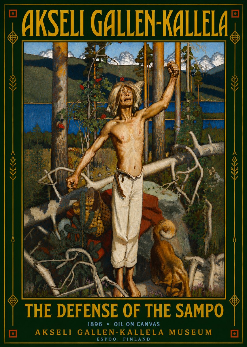 Akseli Gallen-Kallela The Defense of the Sampo No6 - Plakat