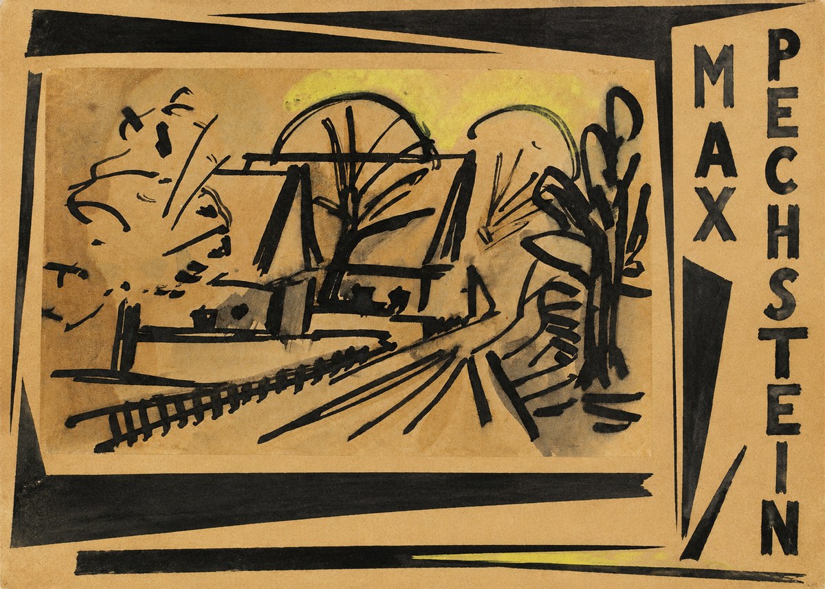 Max Pechstein Abstract Village Landscape No2 - Plakat