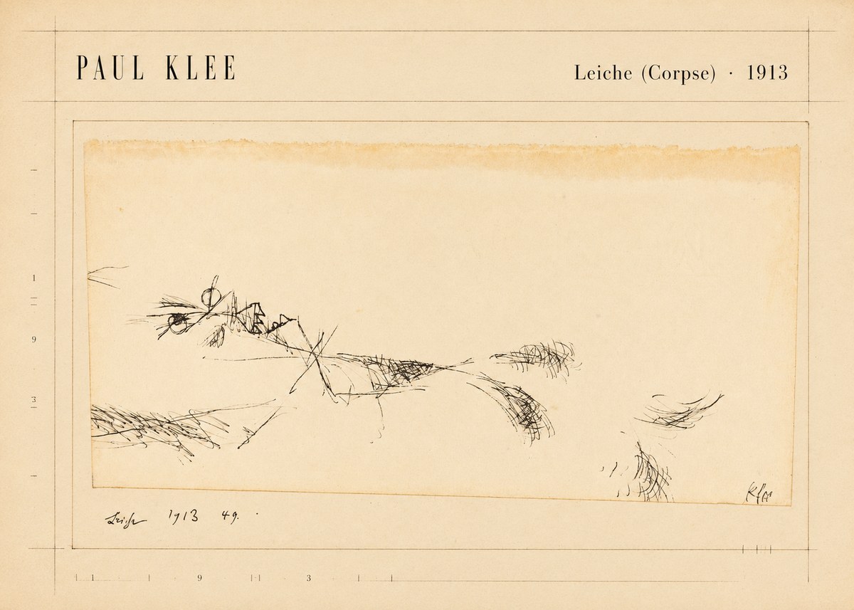 Paul Klee Leiche (Corpse) No5 - Plakat