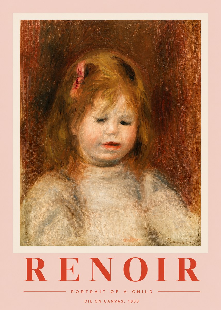 Renoir Portrait of a Child I No2 - Plakat