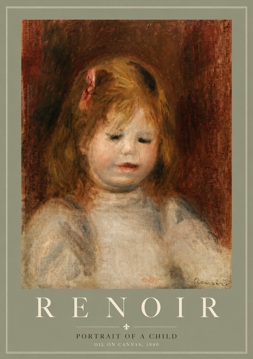 Renoir Portrait of a Child I No4 - Plakat