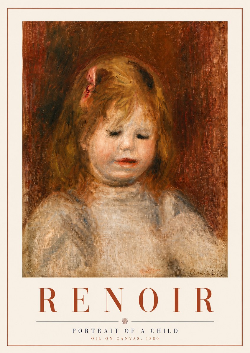 Renoir Portrait of a Child I No5 - Plakat