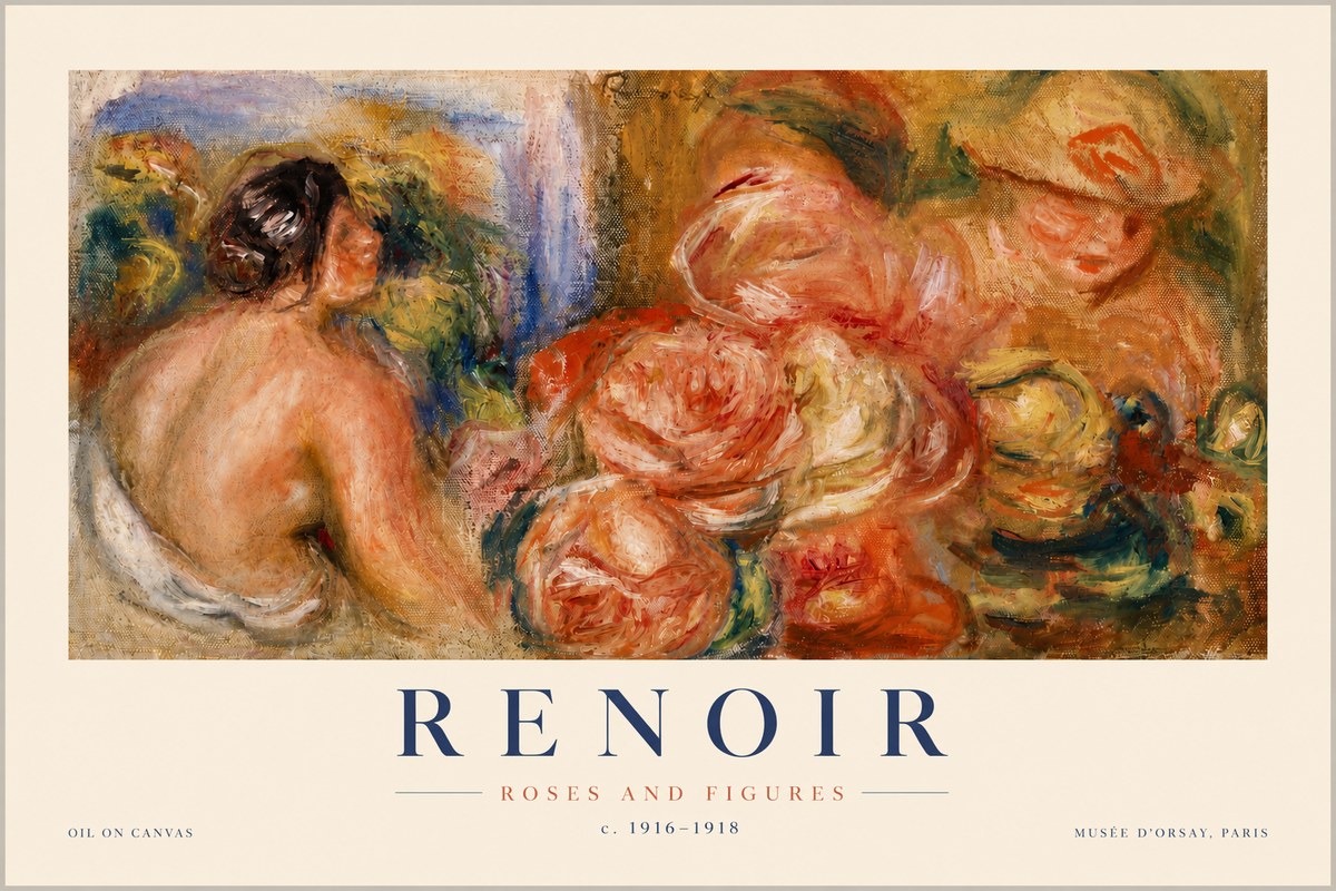 Renoir Roses and Figures No3 - Plakat