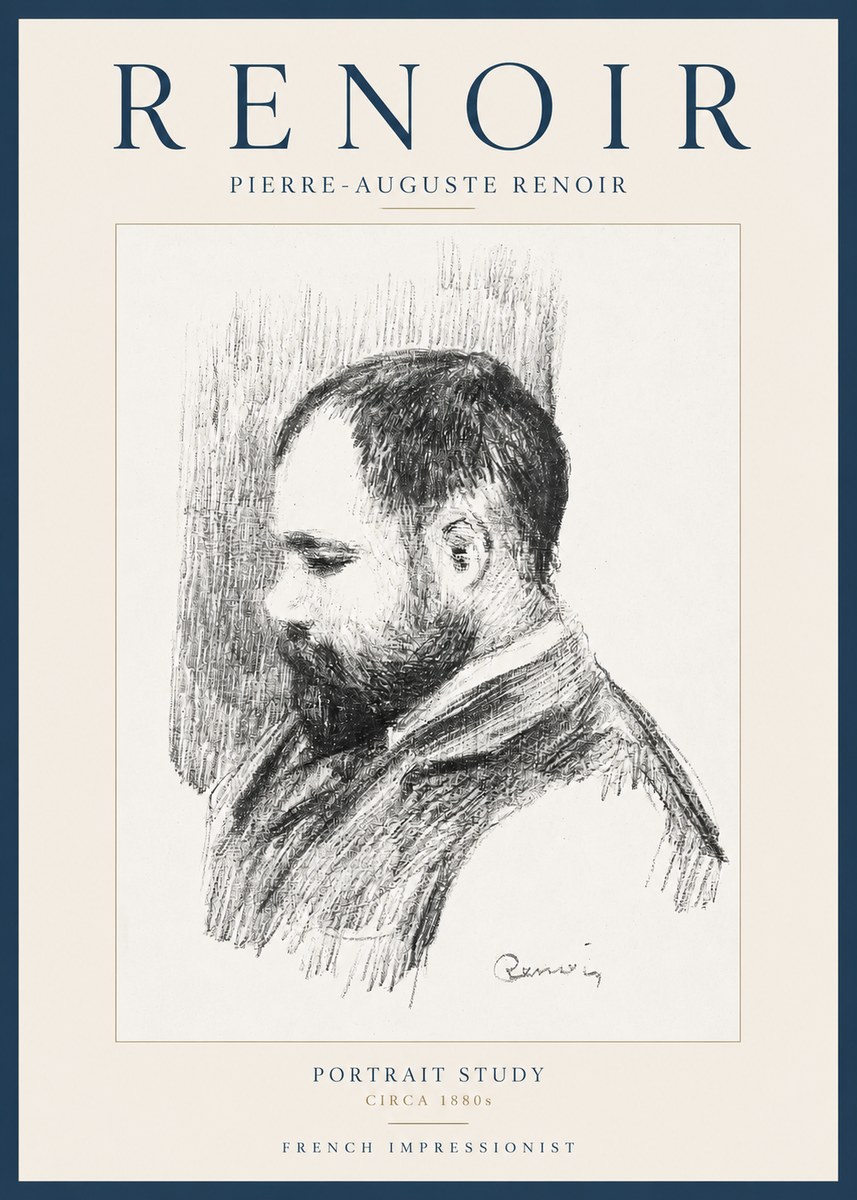 Renoir Portrait Study I No2 - Plakat